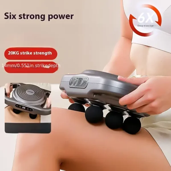 Purchase a Six-Head Fascia Gun for Muscle Massage, a Deep Tissue Percussion Massager, a Handheld Body And Back Muscle Massage Gun. - Image 3